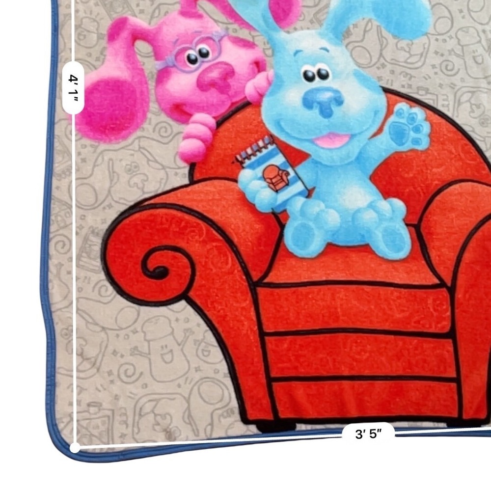Nickelodeon Blues Clues & You Best Friends Fleece Throw Blanket Blue Magenta - Picture 2 of 7
